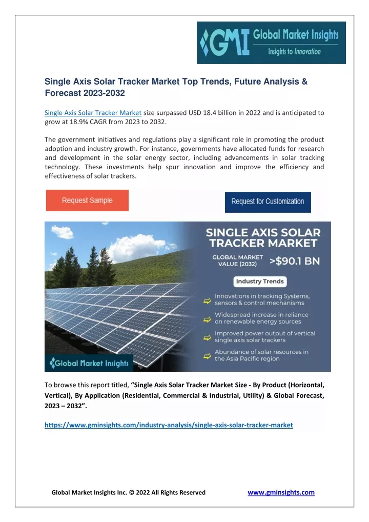 single axis solar tracker market top trends