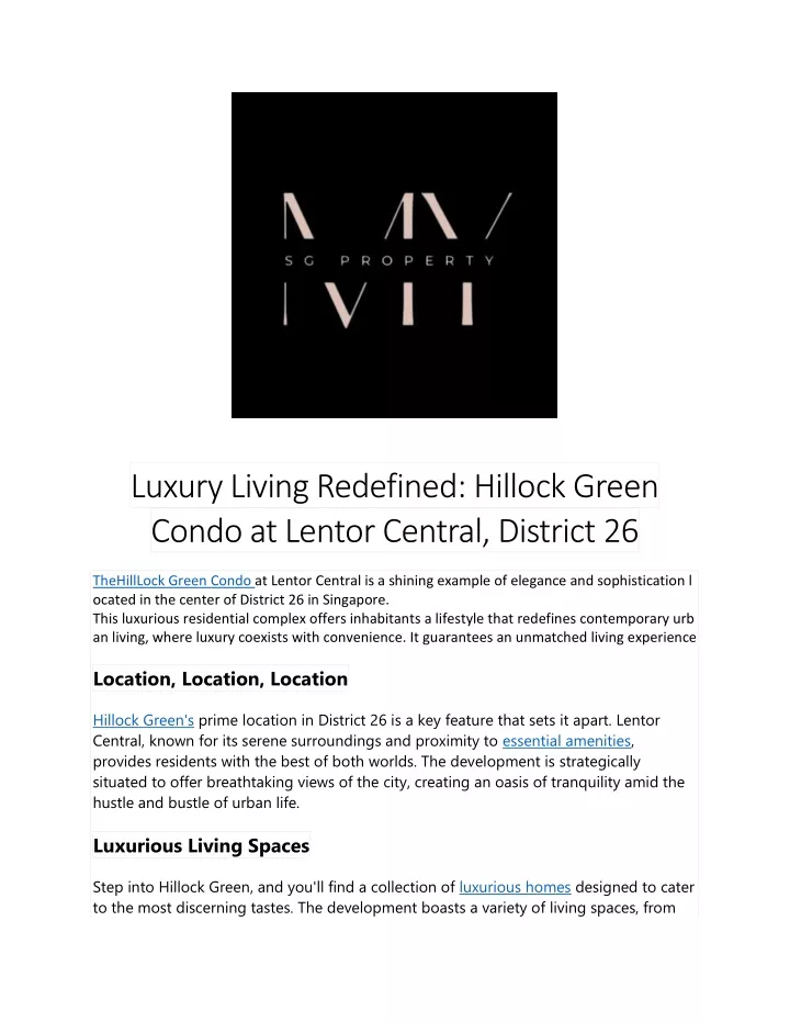 luxury living redefined hillock green condo