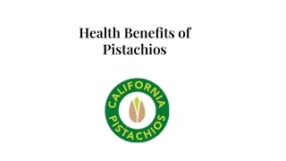 Health Benefits of Pistachios