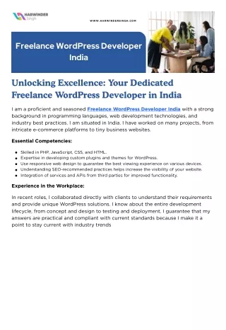 Freelance WordPress Developer India