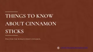 Things to know about Cinnamon Sticks