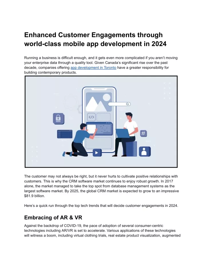 enhanced customer engagements through world class