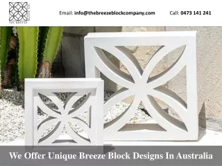 We Offer Unique Breeze Block Designs In Australia