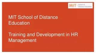 Training and development in HR Management