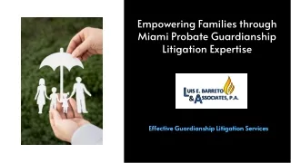 Guardianship Litigation Services by Miami Probate