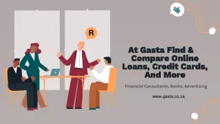 At Gasta Find & Compare Online Loans, Credit Cards, And More