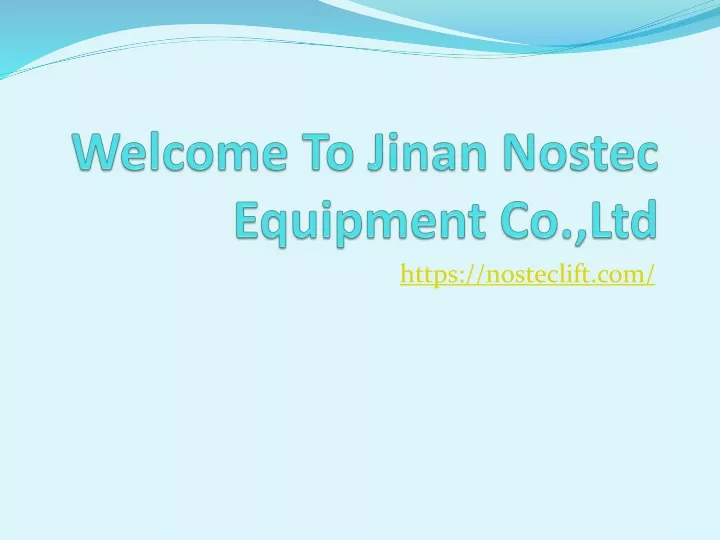 welcome to jinan nostec equipment co ltd