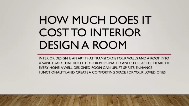 how much does it cost to interior design a room