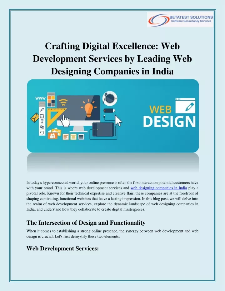 crafting digital excellence web development