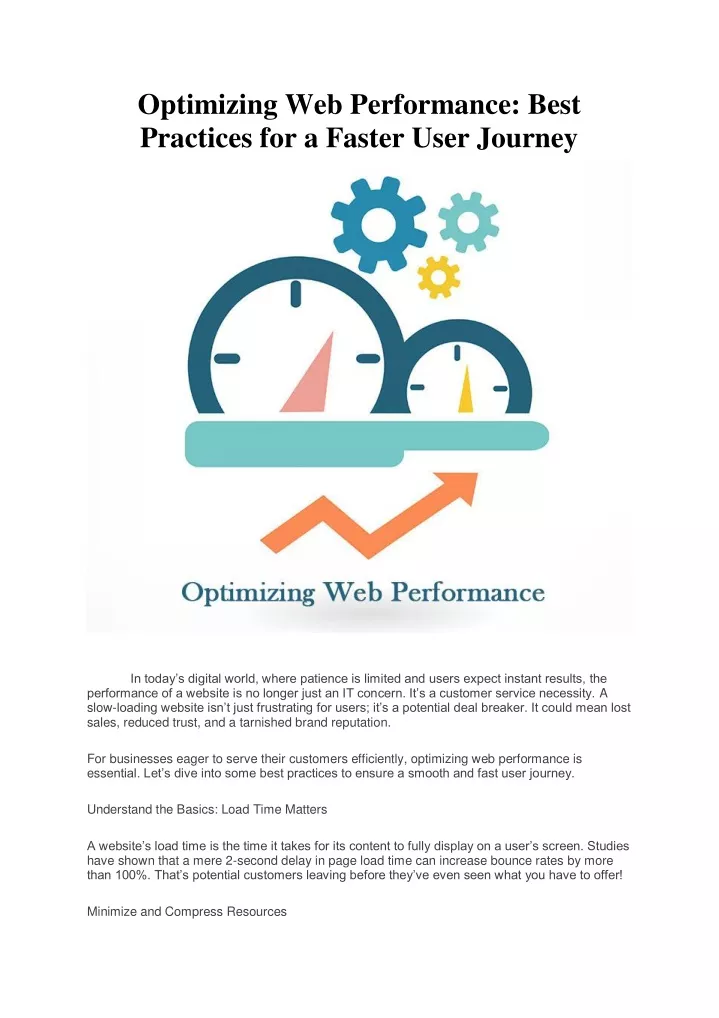 Ppt Optimizing Web Performance Best Practices For A Faster User