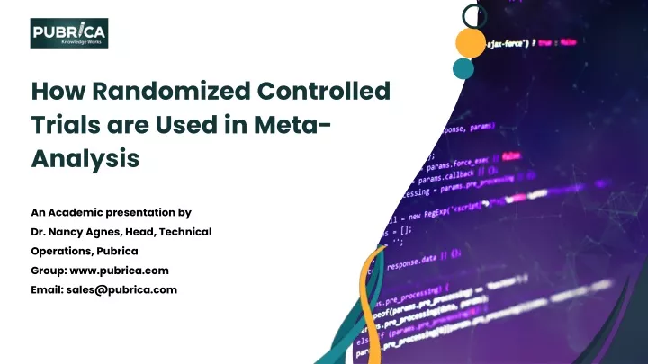 how randomized controlled trials are used in meta