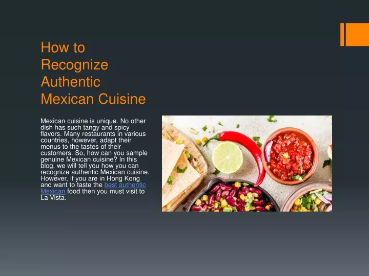 how to recognize authentic mexican cuisine