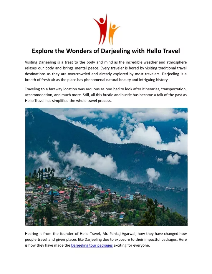 explore the wonders of darjeeling with hello