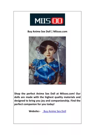 Buy Anime Sex Doll | Miisoo.com