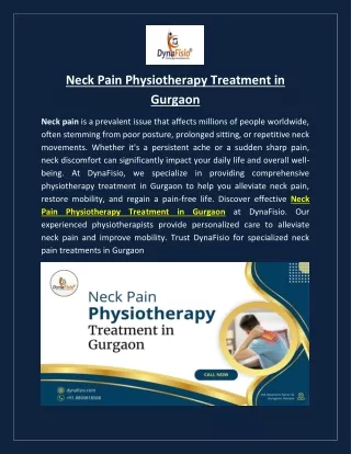 Neck Pain Physiotherapy Treatment in Gurgaon