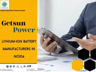 lithium-ion Battery Manufacturers in Noida