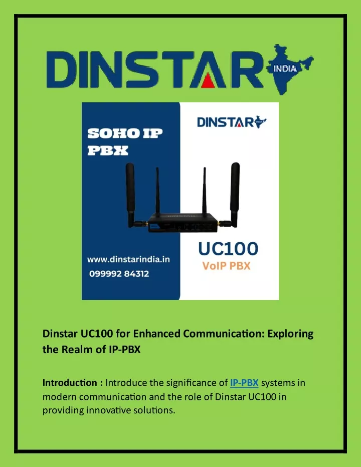 dinstar uc100 for enhanced communication