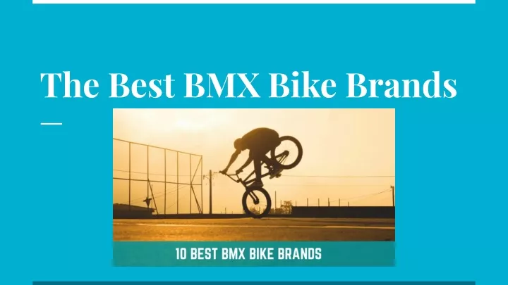 the best bmx bike brands
