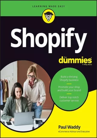 GET (️PDF️) DOWNLOAD Shopify For Dummies (For Dummies (Business & Personal Finance))