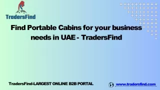 Find Portable Cabins for your business needs in UAE - TradersFind