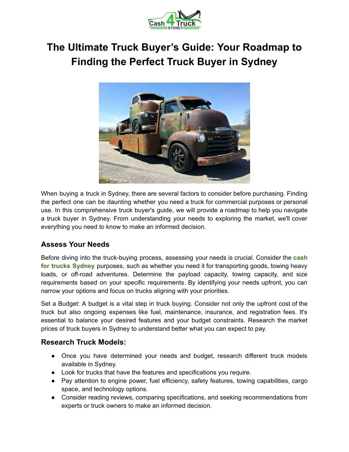 the ultimate truck buyer s guide your roadmap