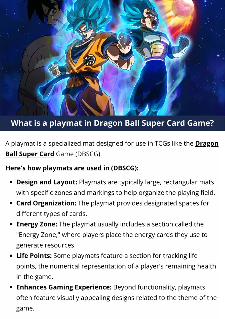 what is a playmat in dragon ball super card game