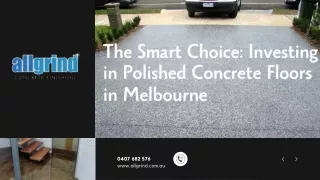 know Why We Invest in Polished Concrete Floors in Melbourne