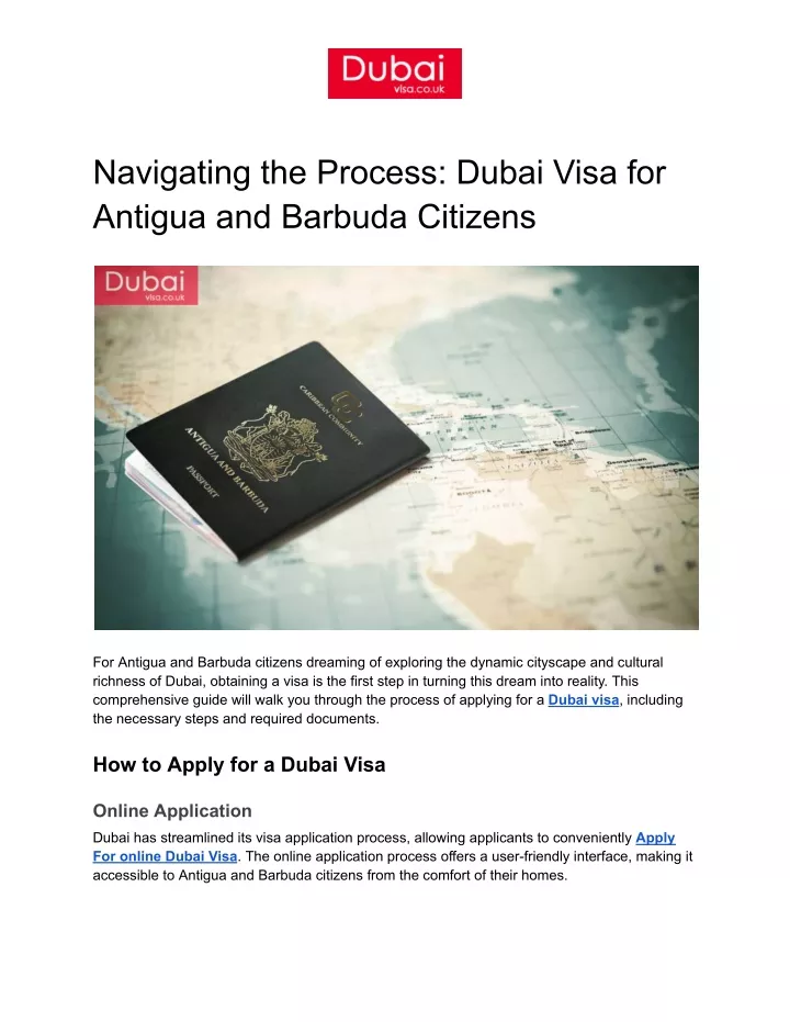 navigating the process dubai visa for antigua