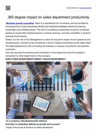 360 degree impact on sales department productivity