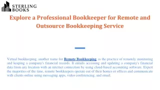 Explore a Professional Bookkeeper for Remote and Outsource Bookkeeping Service