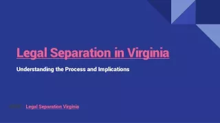 Legal Separation in Virginia