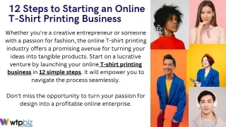 12 Steps to Starting an Online T-Shirt Printing Business