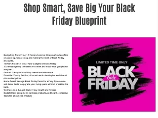 shop smart save big your black friday blueprint