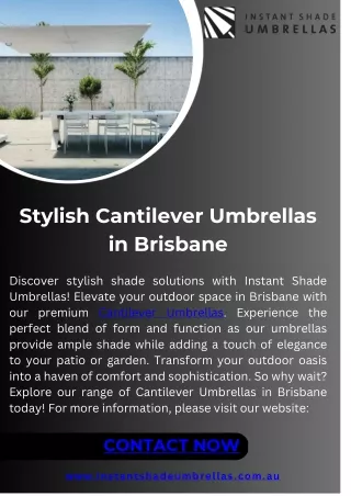 Stylish Cantilever Umbrellas in Brisbane