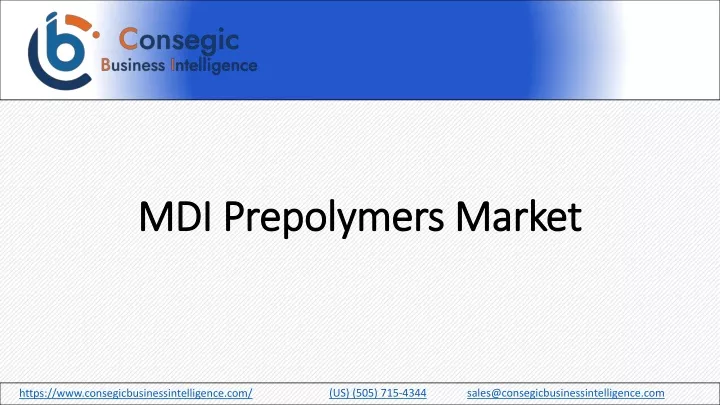 mdi prepolymers market