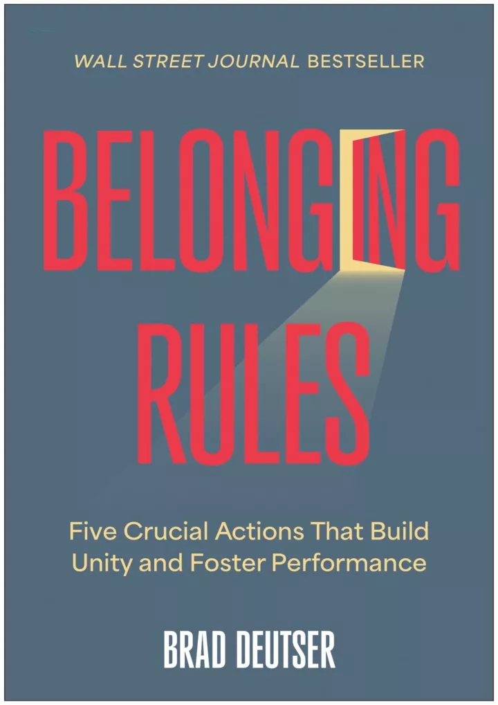 belonging rules five crucial actions that build