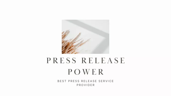press release power