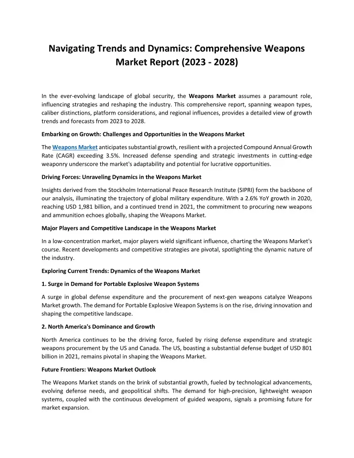 navigating trends and dynamics comprehensive