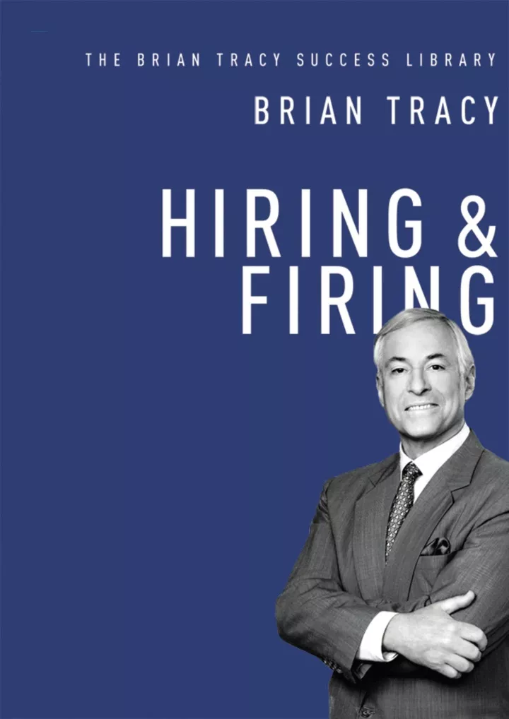 hiring and firing the brian tracy success library
