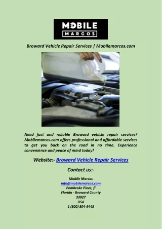 Broward Vehicle Repair Services  Mobilemarcos com (1)