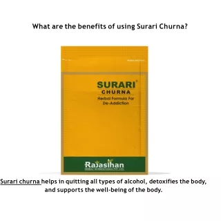 What are the benefits of using Surari Churna