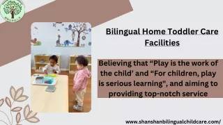 Nurturing Little Minds : Bilingual Home Toddler Care Facilities