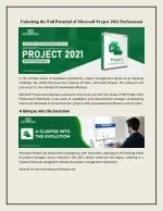Unlocking the Full Potential of Microsoft Project 2021 Professional - slide 1