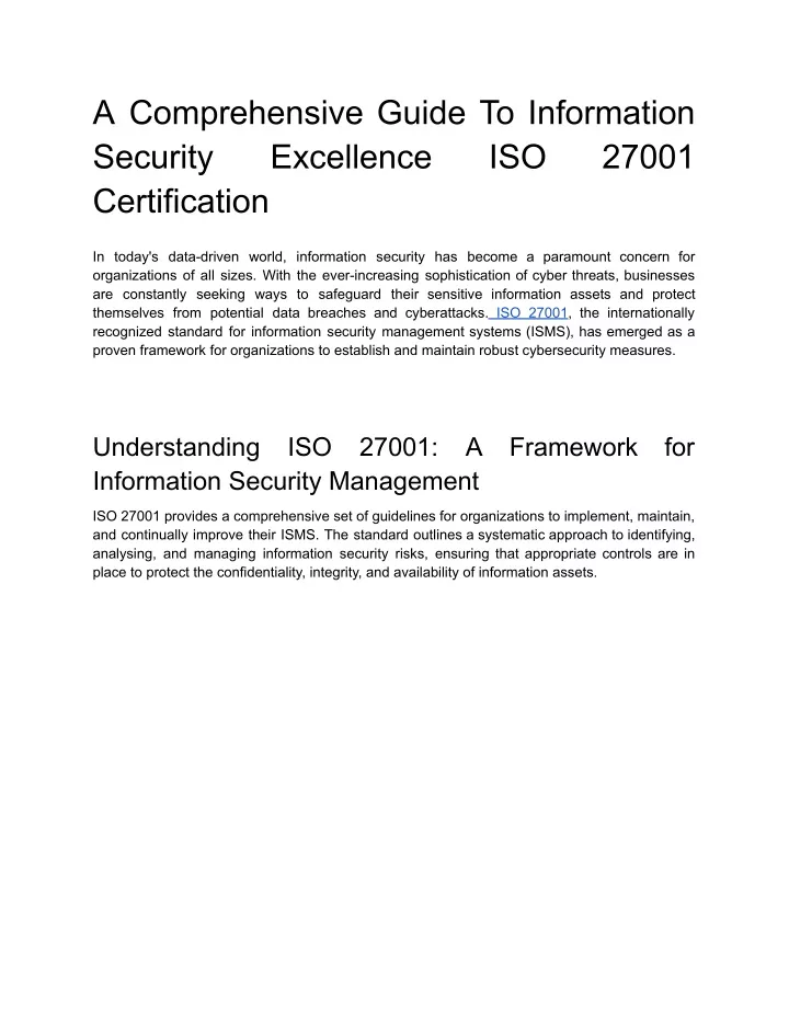 a comprehensive guide to information security