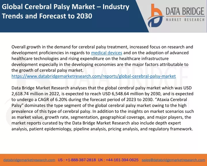 global cerebral palsy market industry trends