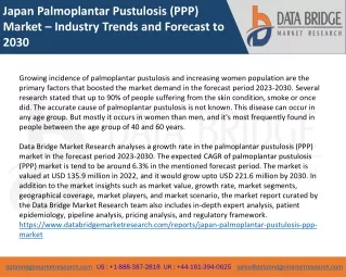 Japan Palmoplantar Pustulosis (PPP) Market – Industry Trends and Forecast to 2030