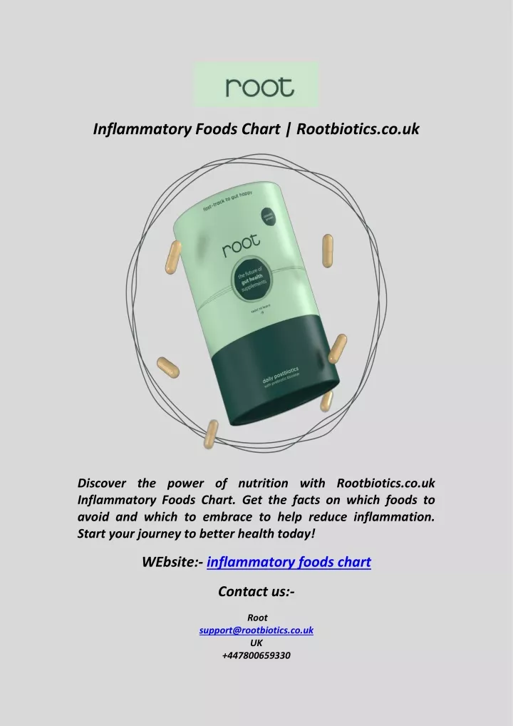 inflammatory foods chart rootbiotics co uk