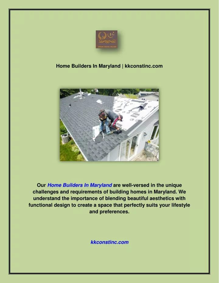 home builders in maryland kkconstinc com