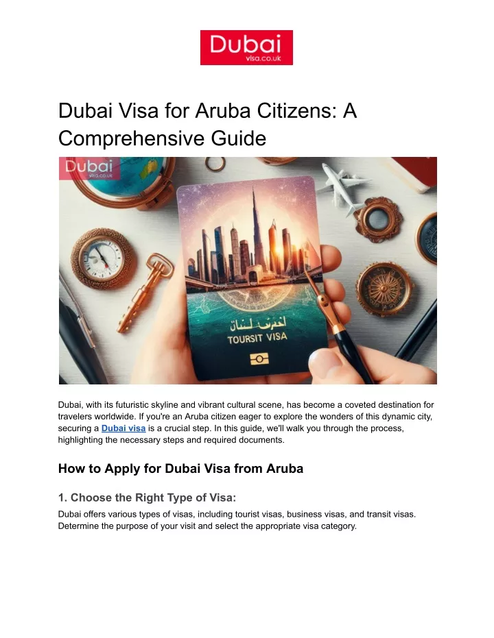 dubai visa for aruba citizens a comprehensive