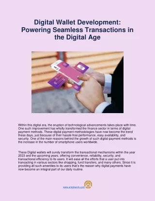 Digital Wallet Development_ Powering Seamless Transactions in the Digital Age